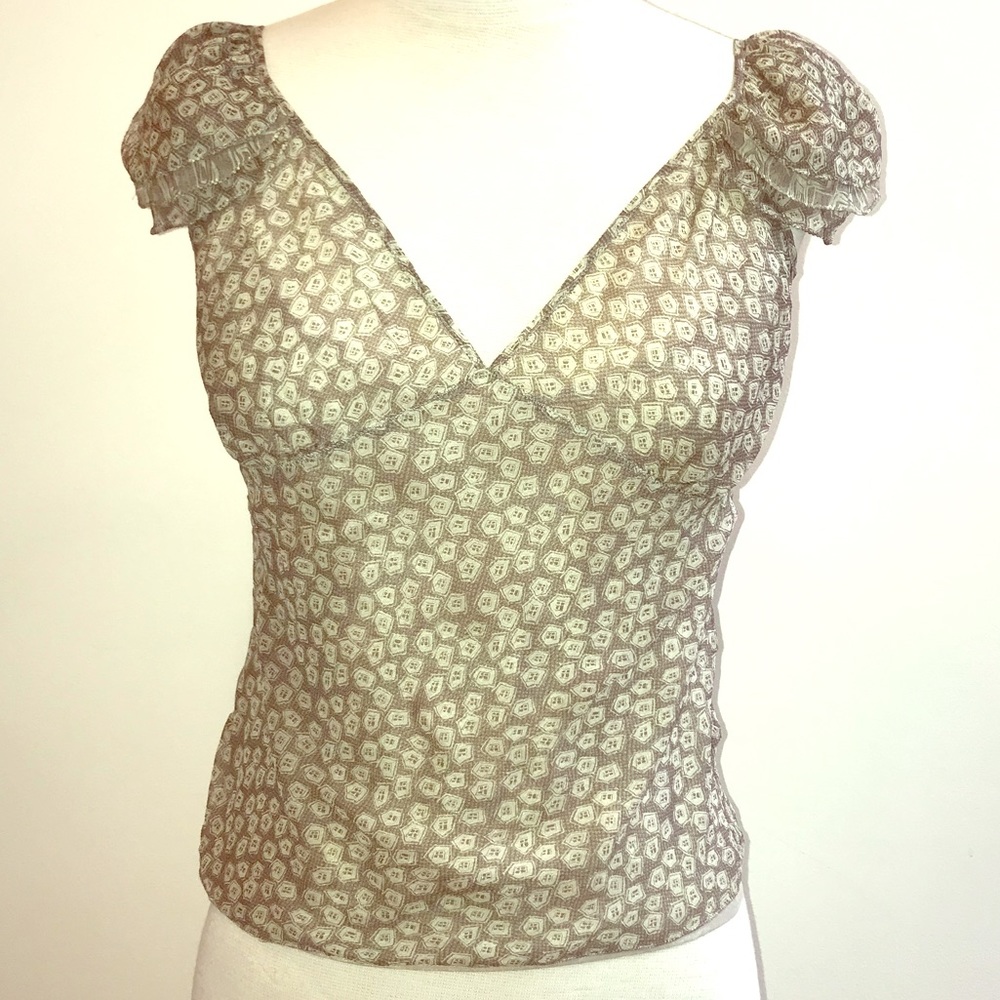Max Studio Silk Flutter Sleeve Tank